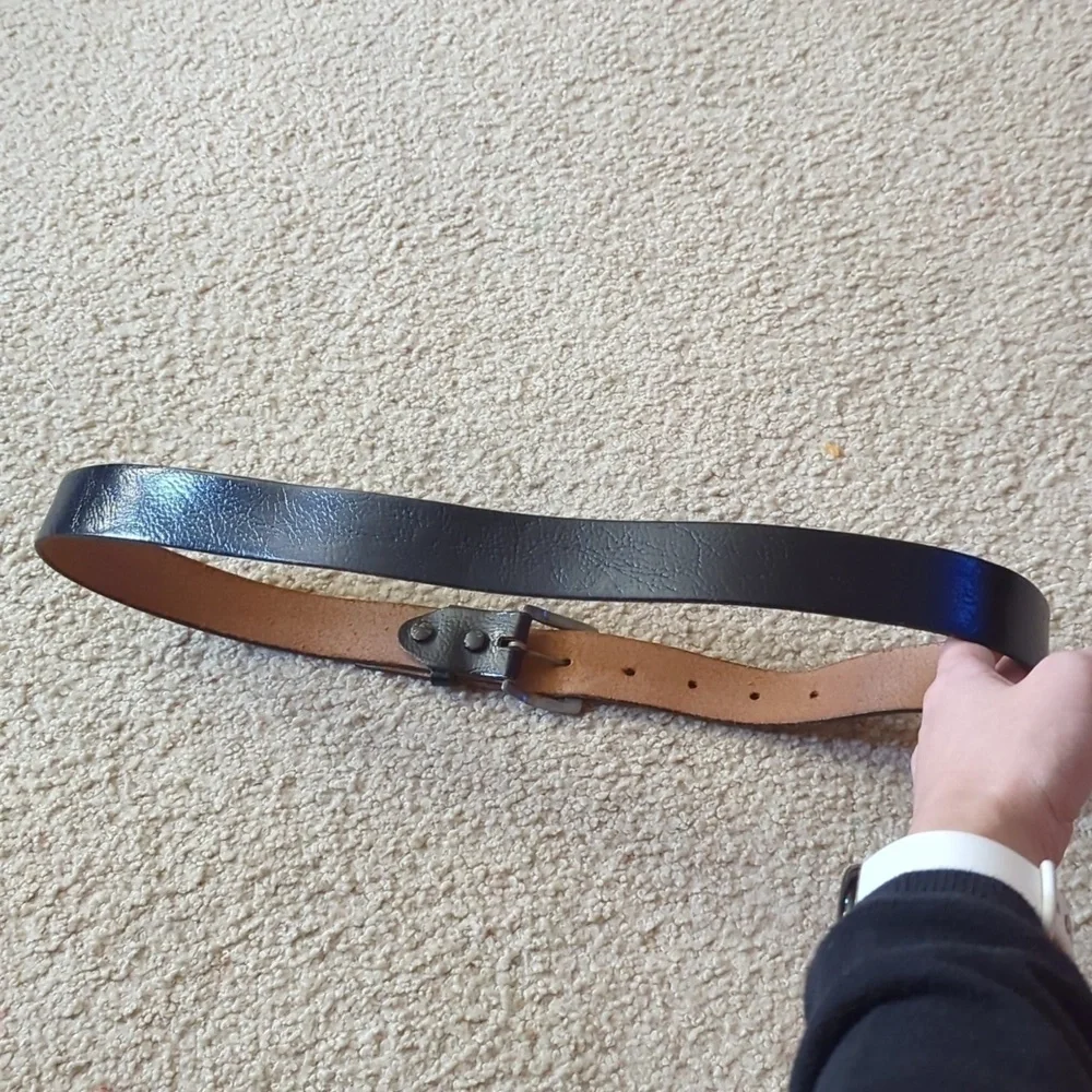 Pelham Dark Brown/ Black Top Grain Cowhide Bench Made Belt Size 34